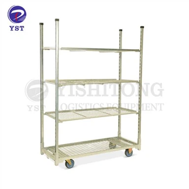 デンマーク製トロリーメッシュシェルフ